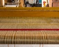 Traditional wooden loom for weaving Mexican rugs Royalty Free Stock Photo