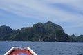 traditional wooden outrigger boats on palawan island