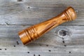 Traditional wooden pepper mill Royalty Free Stock Photo