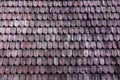 Traditional wooden roof tile of old house Royalty Free Stock Photo