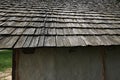 Traditional wooden roof tile of old house Royalty Free Stock Photo