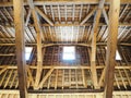 The traditional wooden roof of the top floor of the Predikherenklooster in Mechelen Royalty Free Stock Photo