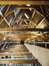 The traditional wooden roof of the top floor of the Predikherenklooster Royalty Free Stock Photo