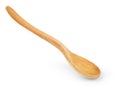 Traditional wooden spoon isolated on white background Royalty Free Stock Photo