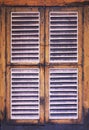 Traditional wooden tropical brown window