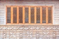 The traditional wooden wall with lattice windows,which has the style of typical architecture of southern China in the Ming and