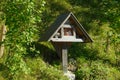 Traditional Wooden Wayside Shrine in Austrian Alps Royalty Free Stock Photo