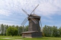 Traditional wooden windmill of a Russian countryside. Suzdal, Russia Royalty Free Stock Photo