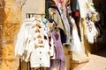 Traditional Woolen clothing for sale, Victoria, Gozo. Royalty Free Stock Photo