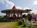 Traditional worship place before a temple