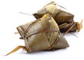 Traditional wrapped rice dumplings Royalty Free Stock Photo