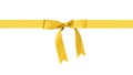 Traditional yellow ribbon bow border