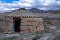 Traditional yurt next to Karakorum highway.