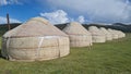 Traditional Yurt tent at the Song Kul lake plateau in Kyrgyzstan