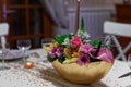 Traditionally decorated christmas table