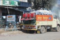 Traditionally decorated indian truck