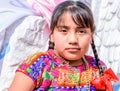 Traditionally dressed indigenous girl in parade, Guatemala