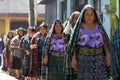 Traditionally dressed mayan women in guatemala