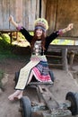 Traditionally dressed Mhong hill tribe woman Royalty Free Stock Photo