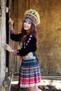 Traditionally dressed Mhong hill tribe woman Royalty Free Stock Photo