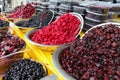 Traditionally Dried and Processed Sour Plums Cherries and Forest Fruits Royalty Free Stock Photo