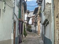 Traditionals buildings on jewish neighborhood in Hervas, Spain Royalty Free Stock Photo