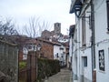 Traditionals buildings on jewish neighborhood in Hervas, Spain Royalty Free Stock Photo