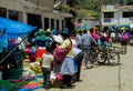 Traditionaly dressed latin american women in the market Royalty Free Stock Photo