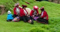 Traditionaly dressed latin american women