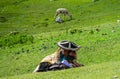 Traditionaly dressed latin american women Royalty Free Stock Photo