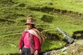 Traditionaly dressed latin american women in the village Royalty Free Stock Photo