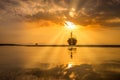 Traditionnal Thai long tail boat at sunset Royalty Free Stock Photo