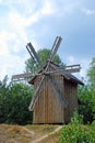 Traditionnal Ukrainian windmill Royalty Free Stock Photo