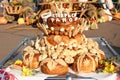 Traditions traditional festive wedding Russian Belarusian Slavic bread loaf close up