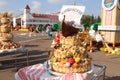 Traditions traditional festive wedding Russian Belarusian Slavic bread loaf close up