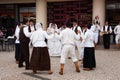 Traditonal madeira folklore music group in the city of Funchal on the Island of Madeira of Portugal.