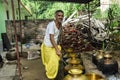 Traditonal Prepration Of Food In Himachal Dham Royalty Free Stock Photo