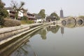 The tradtional bulding reflection on Lake(Jiaxing,China)