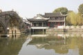 The tradtional bulding reflection on Lake(Jiaxing,China)