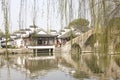 The tradtional bulding reflection on Lake(Jiaxing,China)