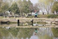 The tradtional bulding reflection on Lake(Jiaxing,China)