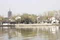The tradtional bulding reflection on Lake(Jiaxing,China)