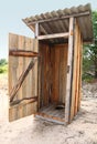 Tradtional wooden outside toilet