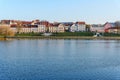 Traetskae Pradmestse or Trinity Suburb on Svisloch river bank in historical center of Minsk. Belarus Royalty Free Stock Photo