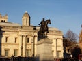 Trafalgar Square in the City of Westminster, Central London, United Kingdom Royalty Free Stock Photo