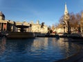 Trafalgar Square in the City of Westminster, Central London, United Kingdom Royalty Free Stock Photo