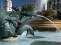 Trafalgar Square fountain close-up Royalty Free Stock Photo