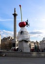 Trafalgar Square Fourth Plinth Ice-cream sculpture new art, London UK February 12 2022 Royalty Free Stock Photo