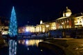 Trafalgar square in London at Christmas, UK Royalty Free Stock Photo