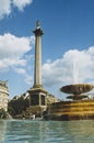 Trafalgar square london city england Royalty Free Stock Photo